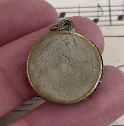 Antique French Art Nouveau Sliding Pendant St George c1920