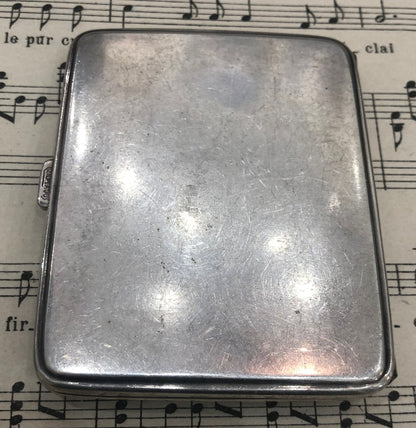 Antique French Art Nouveau Cigarette Case Farm Party Scene c1920