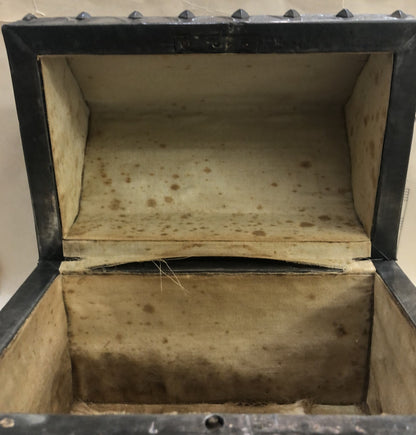 Rare Antique French Church Reliquary Box Chasse Knights c1880