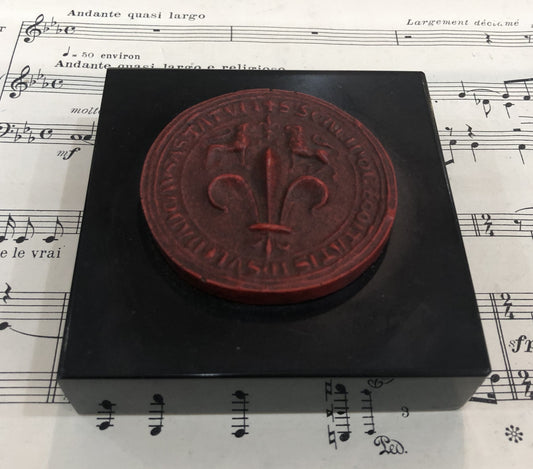 Rare Vintage Fleur de Lys from the Louvres Museum Souvenir Shop Paperweight c1960