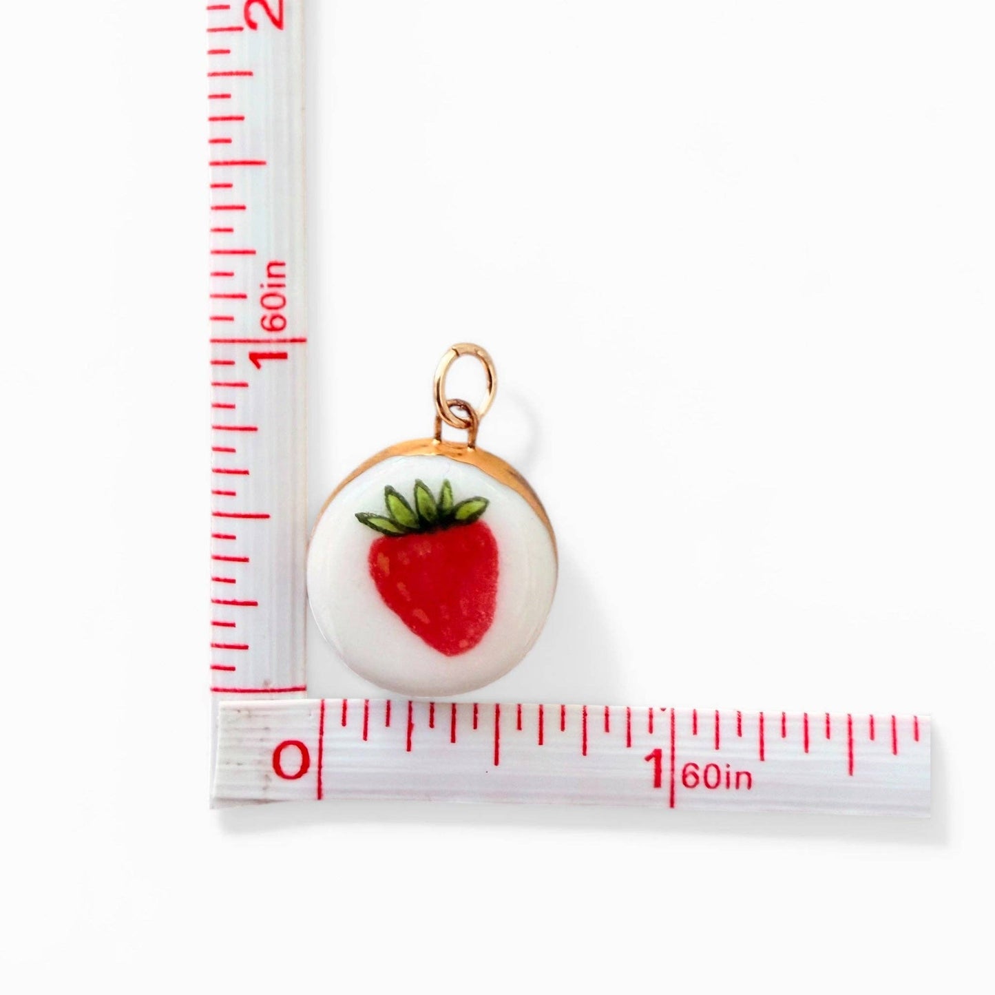 Strawberry Charm: Gold Luster / Medium Rectangle