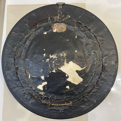 Rare Large French Antique Carved Plaster Mary Signed Wall Icon c1854