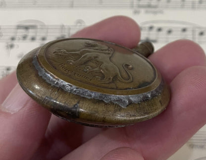 Rare Antique French Trench Art Cigarette Lighter WW1 Rooster Lion c1910