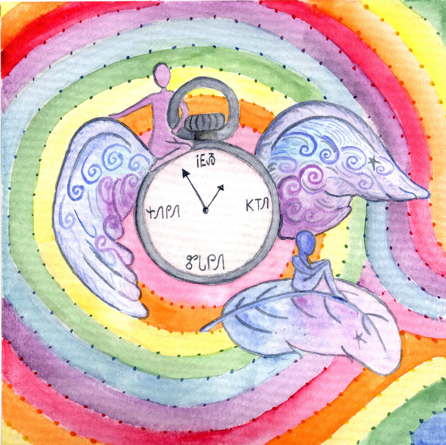 NDN Time - Original Framed Watercolor