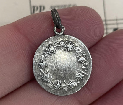 Rare Antique French Sterling Silver St. Oda of Aquitaine Religious Medal Signed Tricard c1920