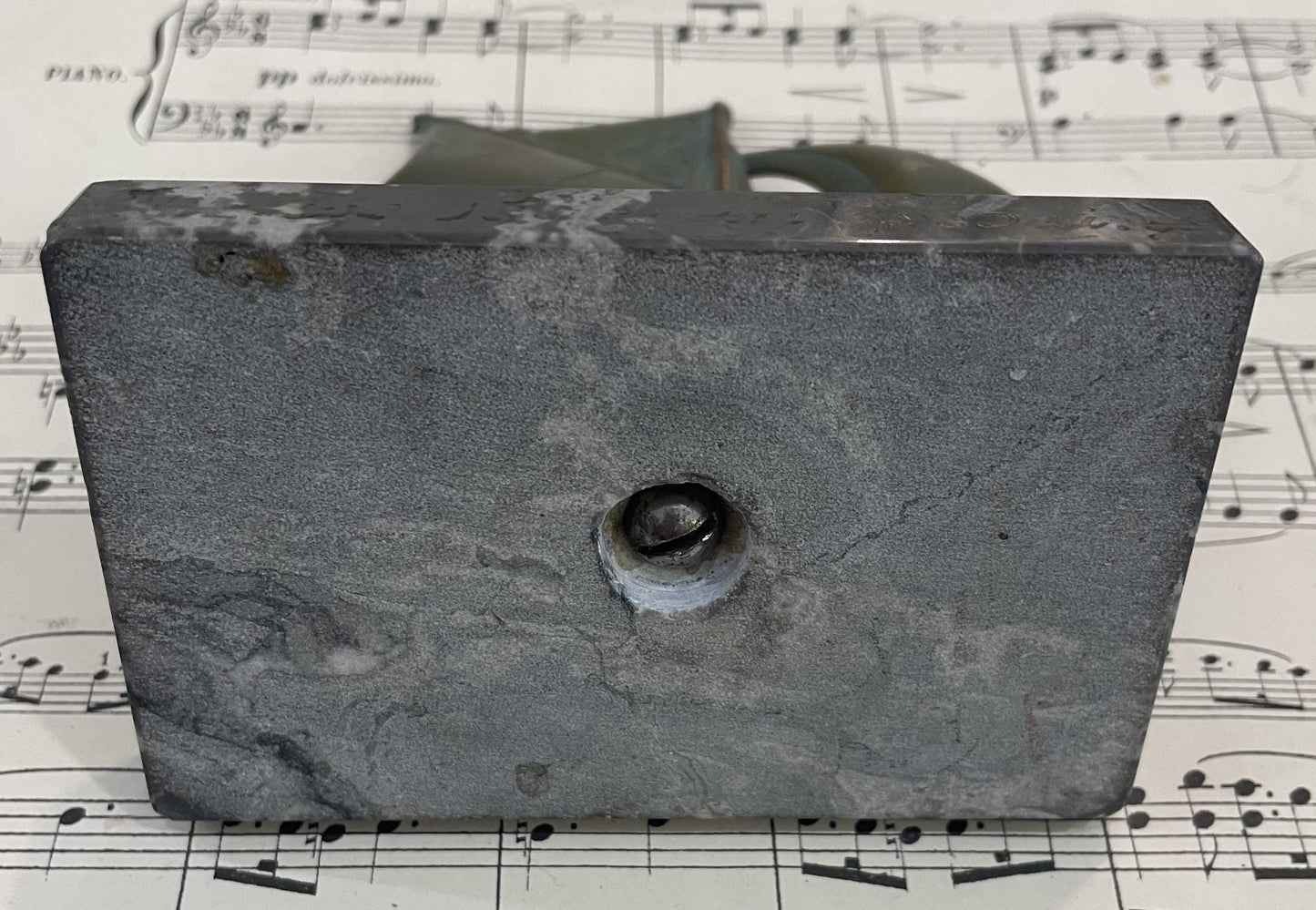 Antique French Boat Sculpture on Marble c1940