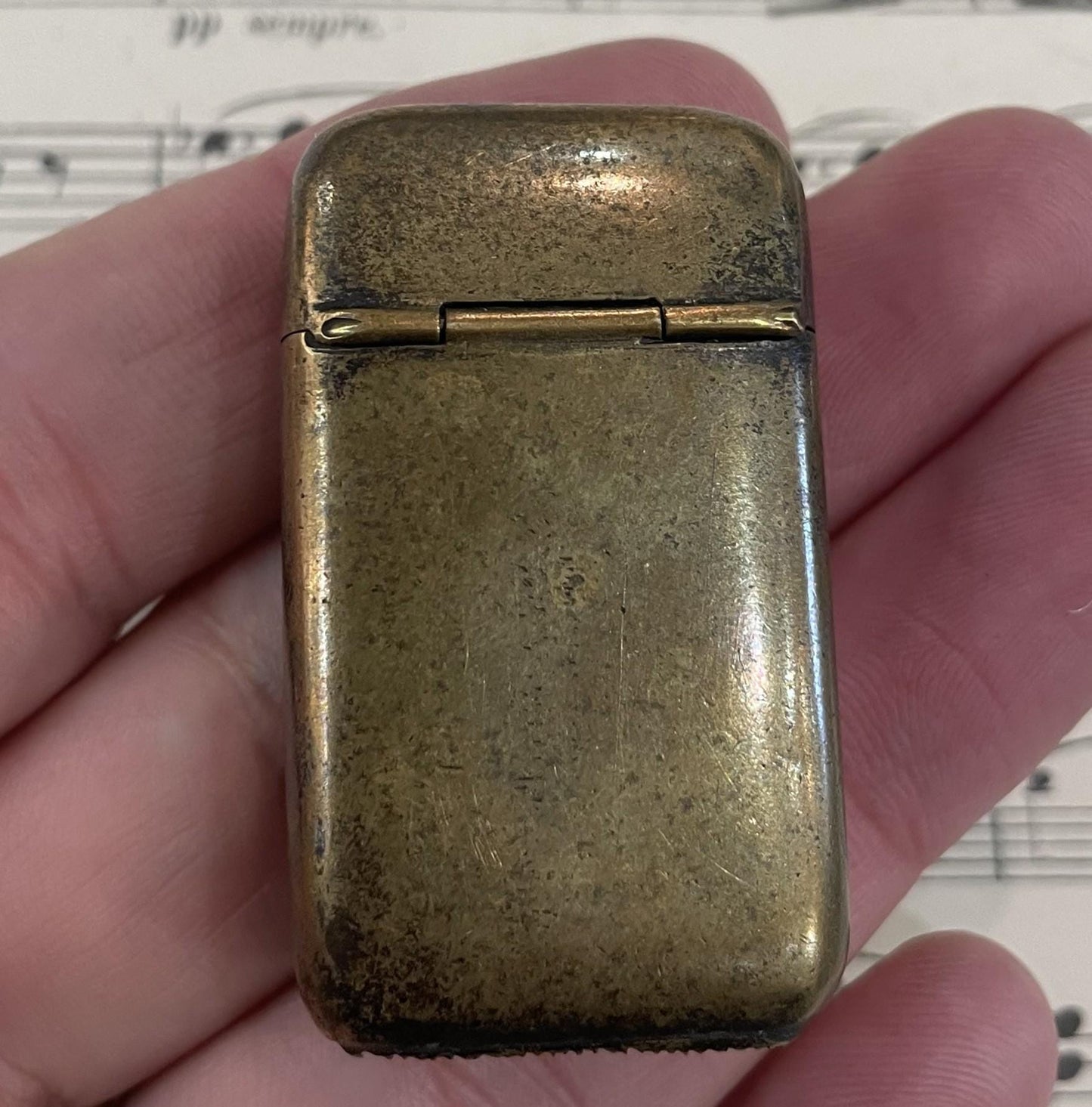 Antique French Match Case Vesta Crane c1900