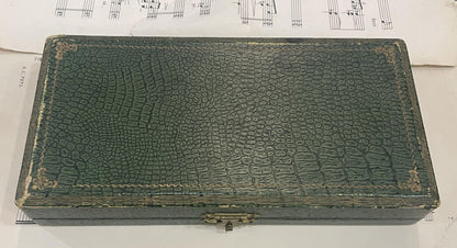 Antique French Silver Plated Desk Set Letter Opener Quill Pen Wax Seal Art Nouveau Original Box c1900