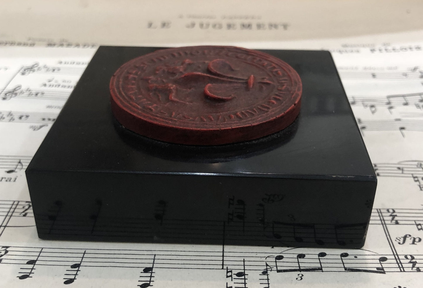 Rare Vintage Fleur de Lys from the Louvres Museum Souvenir Shop Paperweight c1960