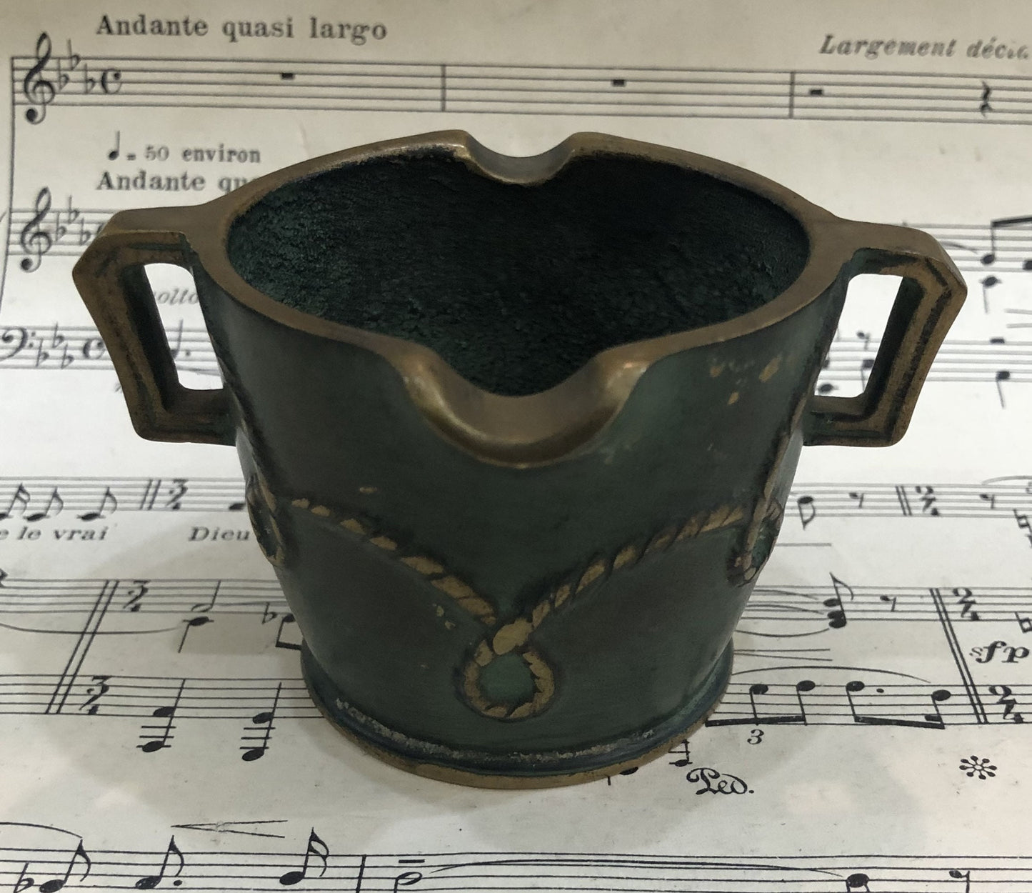 Rare Antique French Max LeVerrier Bronze Tray Sauce c1940