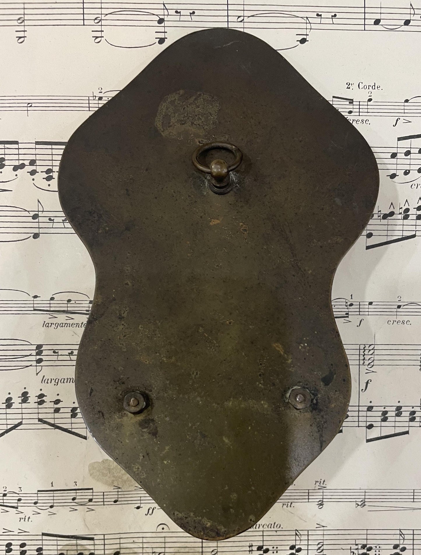 Antique French Onyx Holy Water Font Jesus Sacred Heart Signed Ruffony c1910