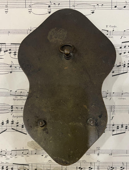 Antique French Onyx Holy Water Font Jesus Sacred Heart Signed Ruffony c1910