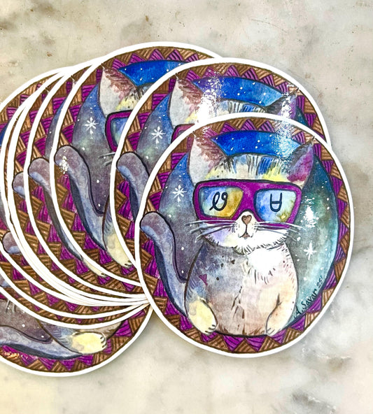Cosmic Wesa (Cat) Sticker