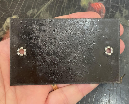 Small Vintage French Enamel Sign Plaque Bell (Sonnette)