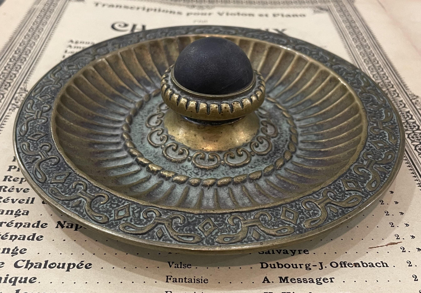 Rare Large Antique French Max LeVerrier Bronze Tray c1940