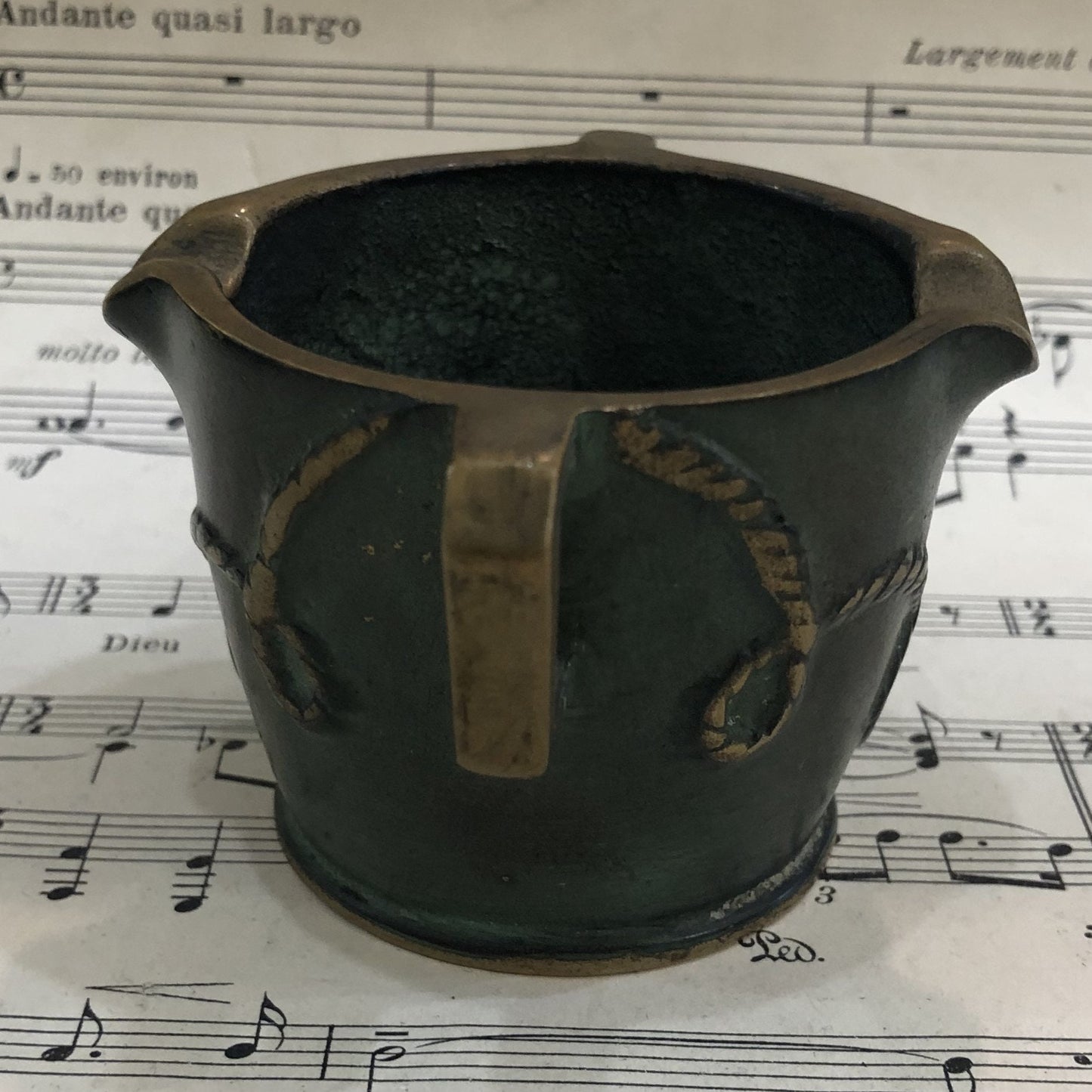 Rare Antique French Max LeVerrier Bronze Tray Sauce c1940