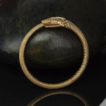 Bronze Ouroboros Snake Ring size 7