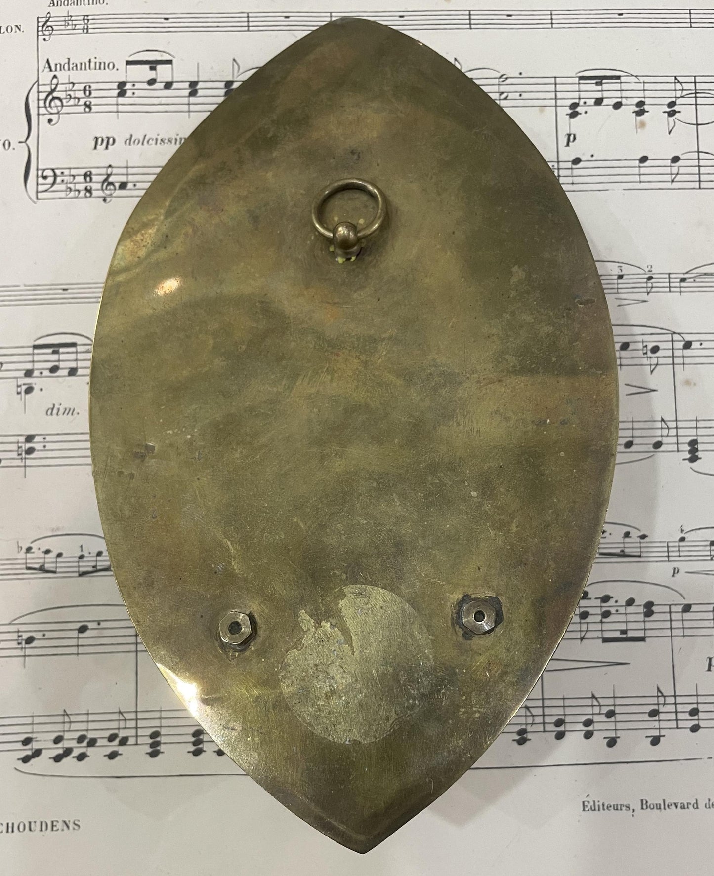 Antique French Jesus & Mary Magdalene Signed Holy Water Font c1920