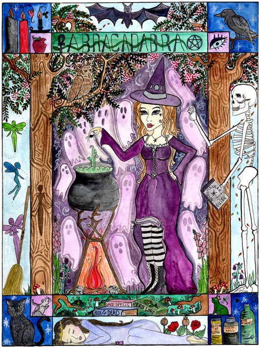 Abracadabra - Original Framed Watercolor