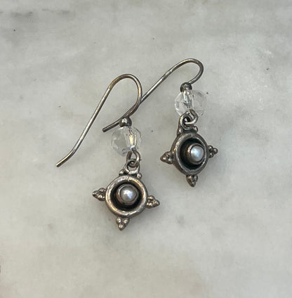 Pearl sterling earrings