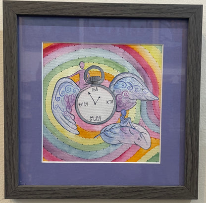 NDN Time - Original Framed Watercolor
