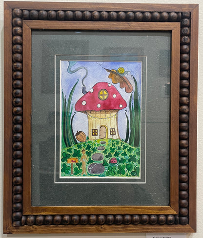 Cozy Home - Original Framed Watercolor