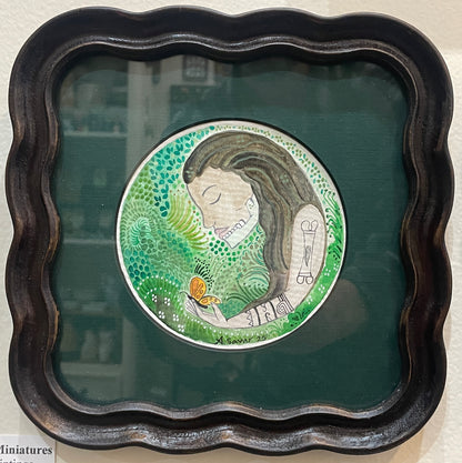 Moss and Jawbone - Original Framed Watercolor