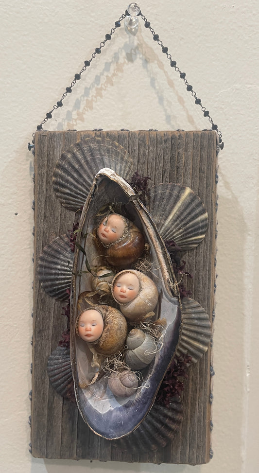 Mermaid Shell Pod Wall Hanging