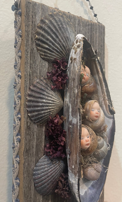 Mermaid Shell Pod Wall Hanging
