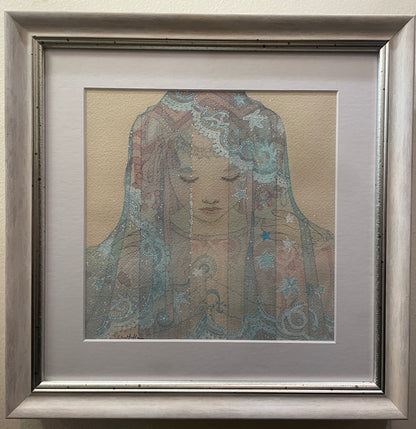 Starry Veil - Watercolor Original Painting by Ellie Hoffman