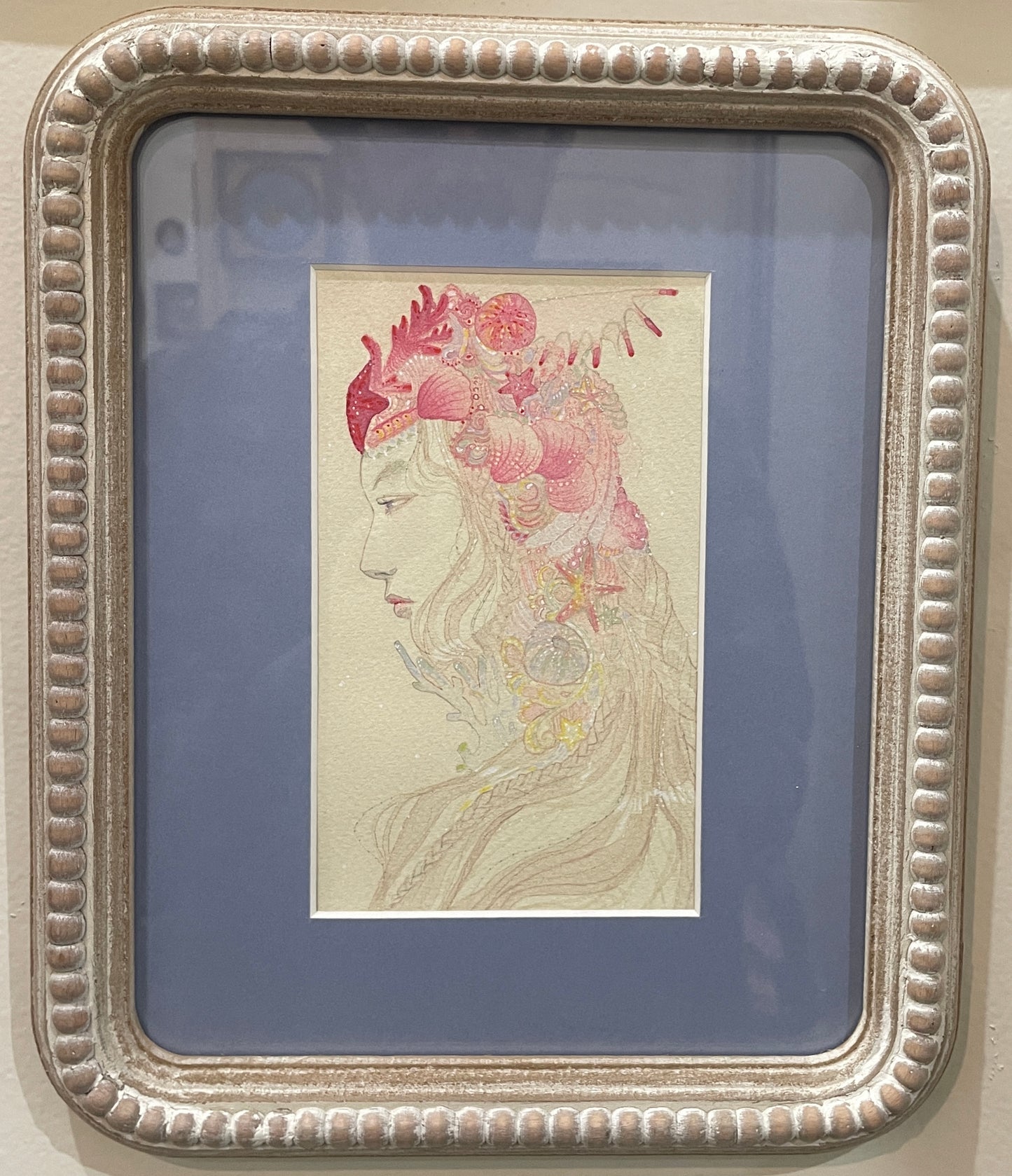 Red Shells - Watercolor Original Painting by Ellie Hoffman