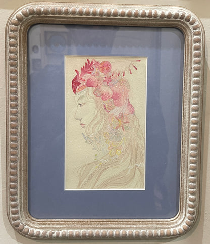 Red Shells - Watercolor Original Painting by Ellie Hoffman