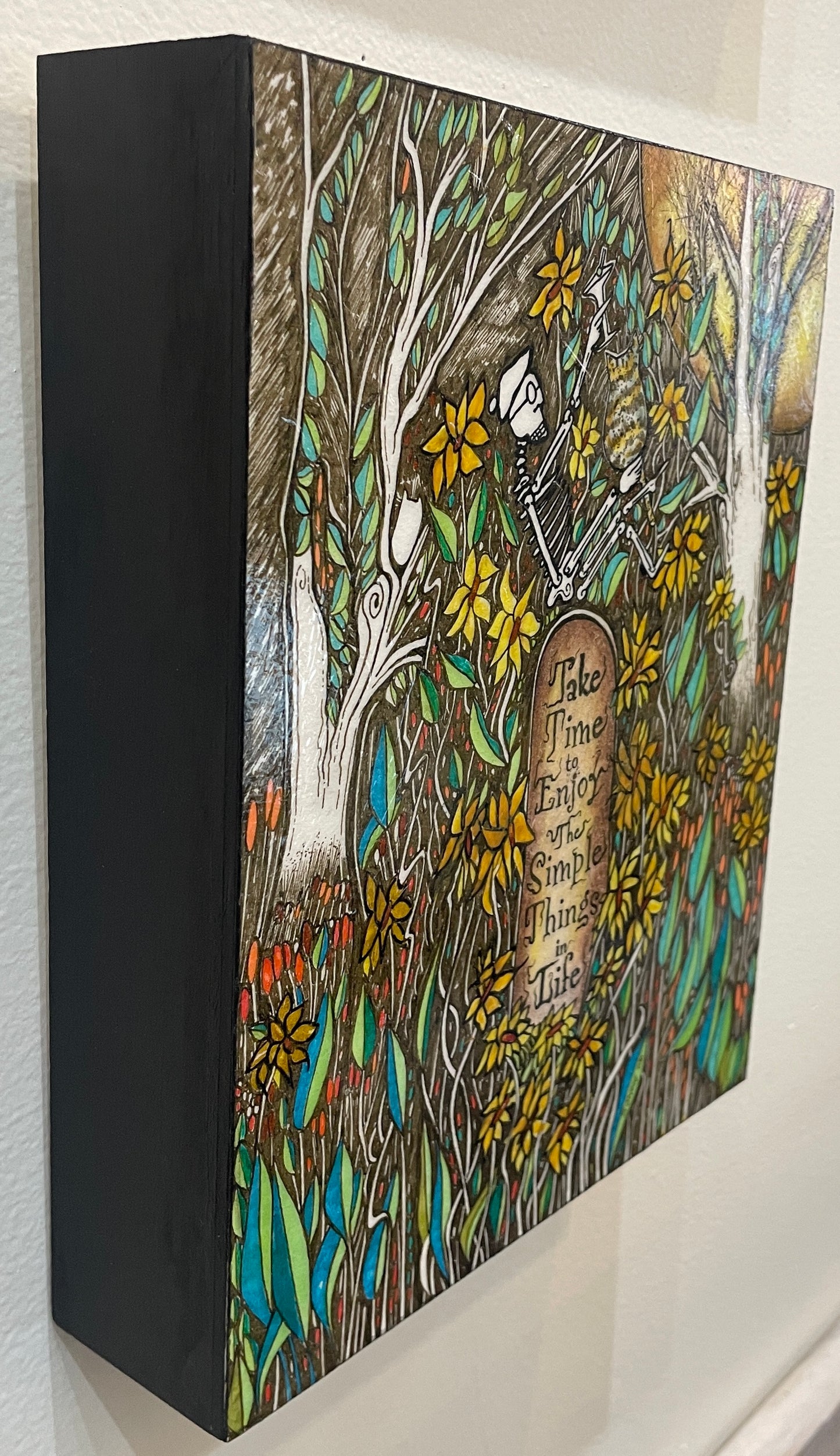 Simple Things - Original Acrylic & Pen and Ink on Board Painting