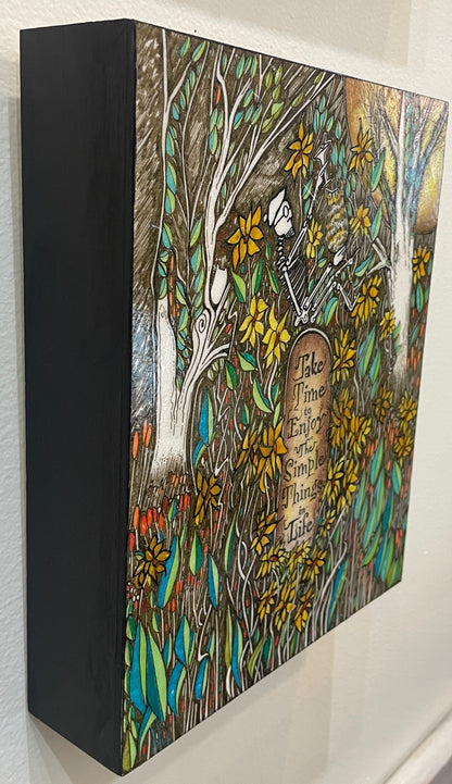 Simple Things - Original Acrylic & Pen and Ink on Board Painting