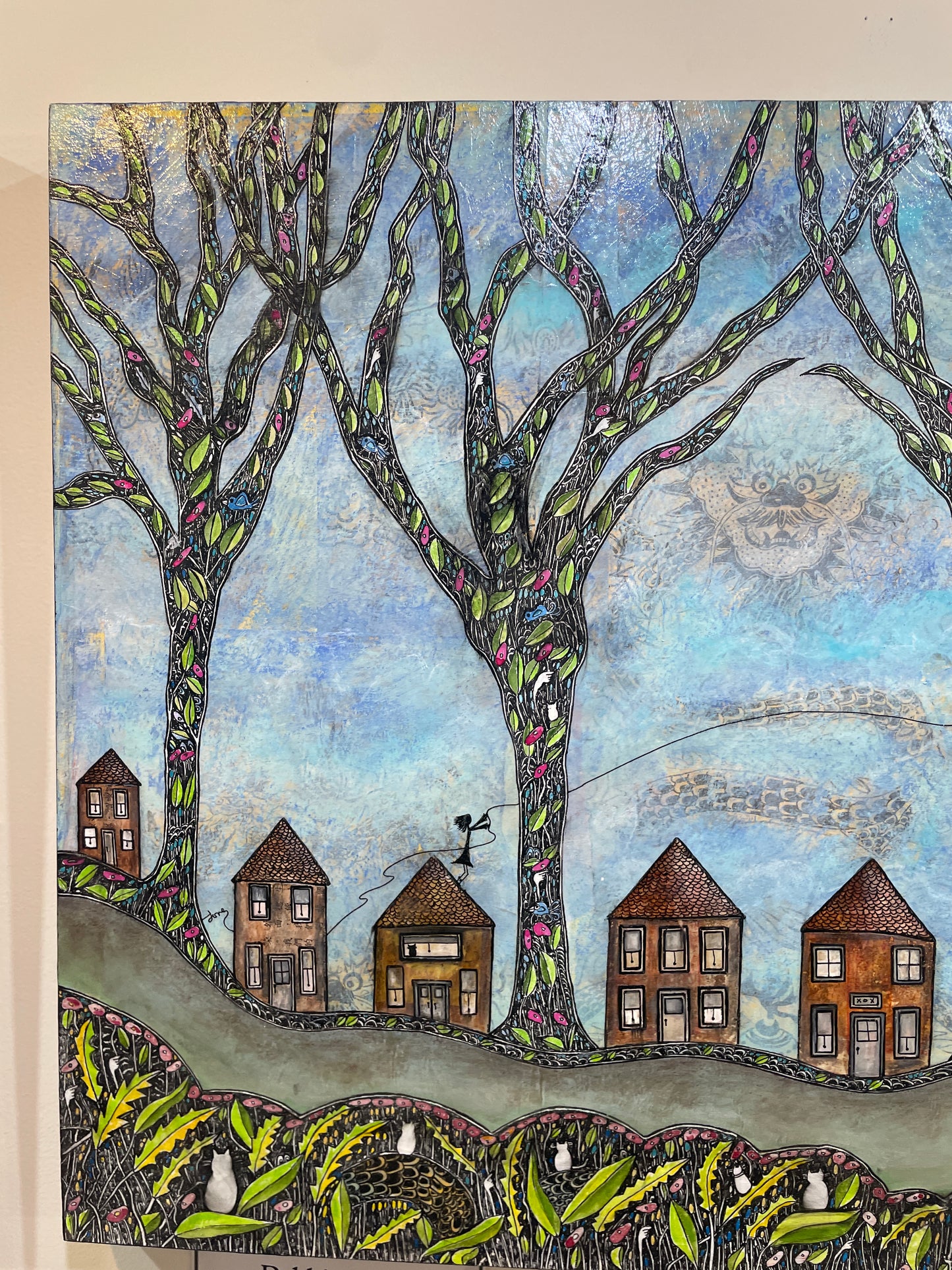 Follow Your Dreams - Original Acrylic & Pen and Ink on Board Painting