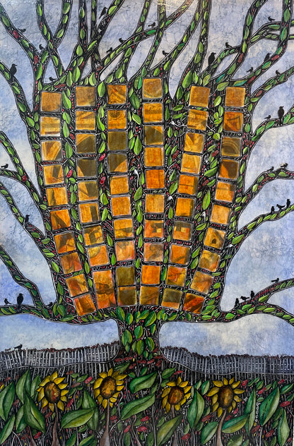 The Martyrdom of St Mark - Original Acrylic & Pen and Ink on Board Painting