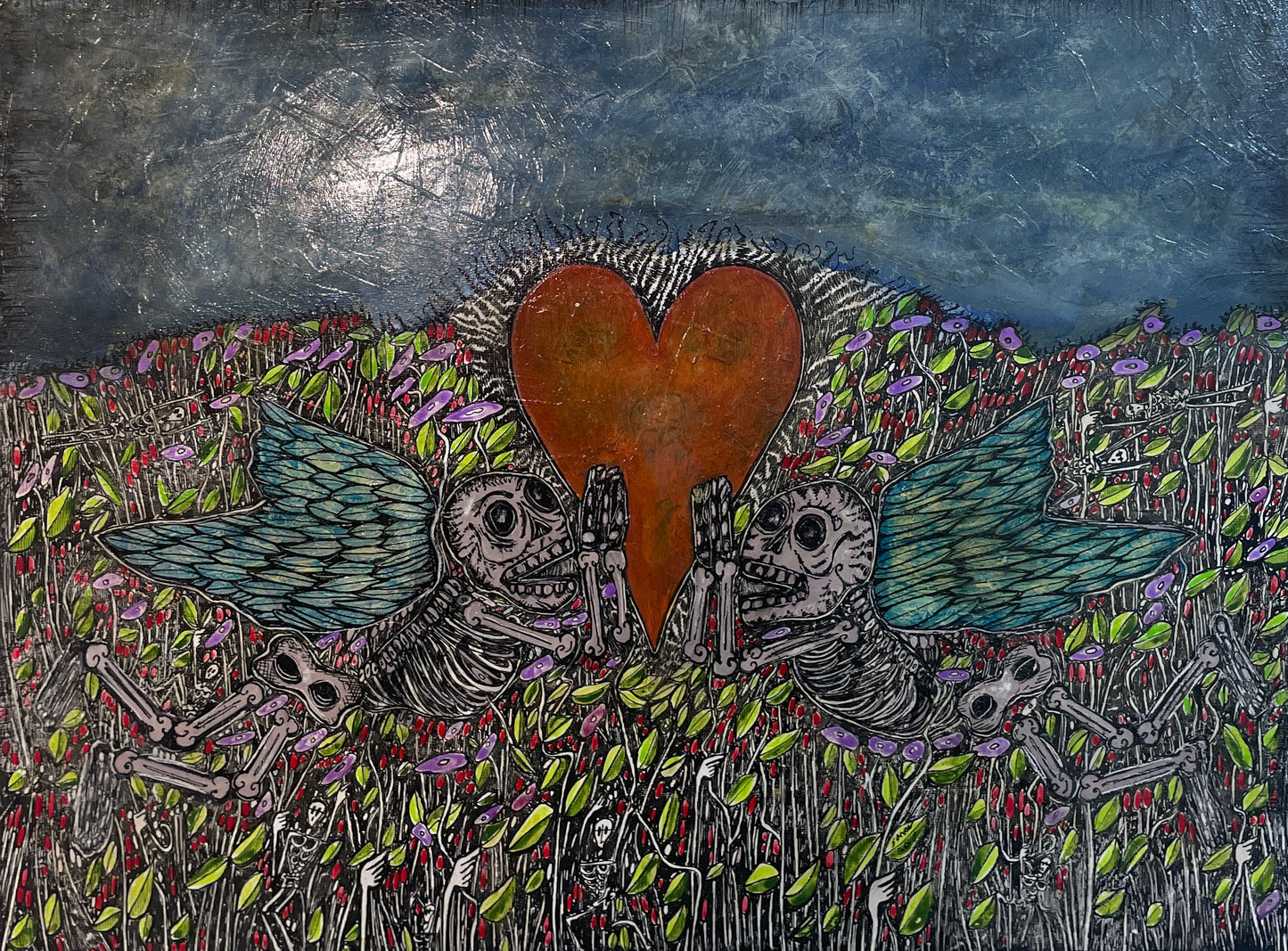 Love Is What You Make It - Original Acrylic & Pen and Ink on Board Painting