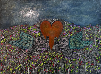 Love Is What You Make It - Original Acrylic & Pen and Ink on Board Painting