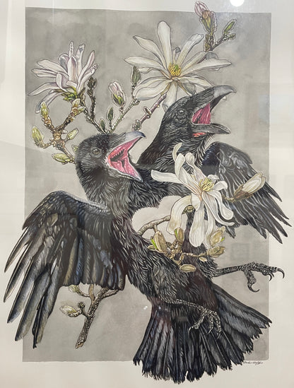 All Things Change - Original Framed Gouache & Ink on Paper Painting by Katrina Haffner