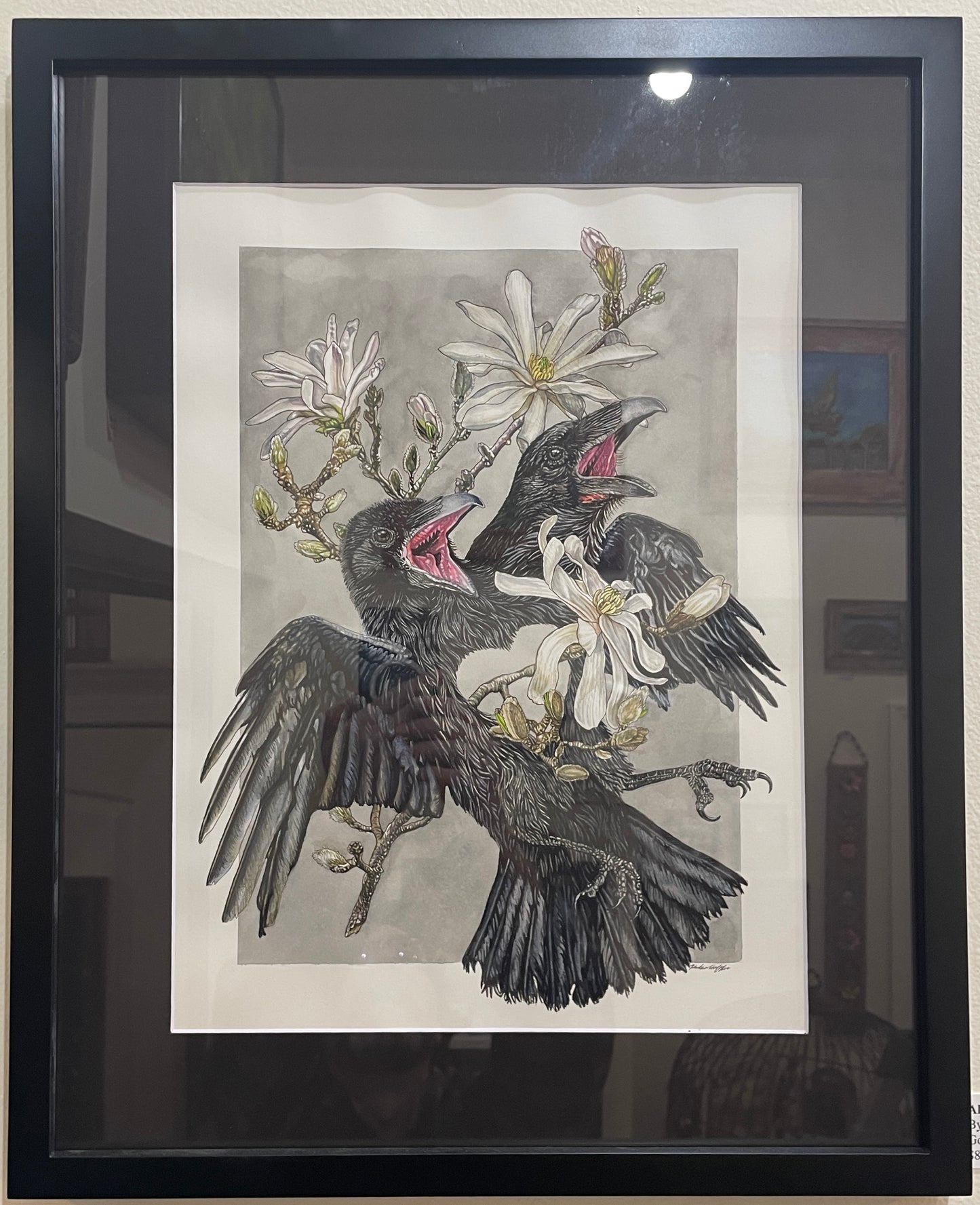 All Things Change - Original Framed Gouache & Ink on Paper Painting by Katrina Haffner