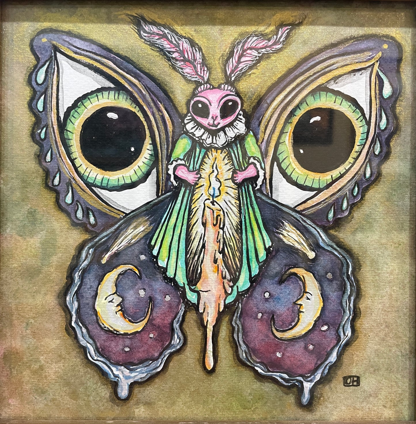 The Vessel - Original Framed Watercolor Painting by Oliver Hyde