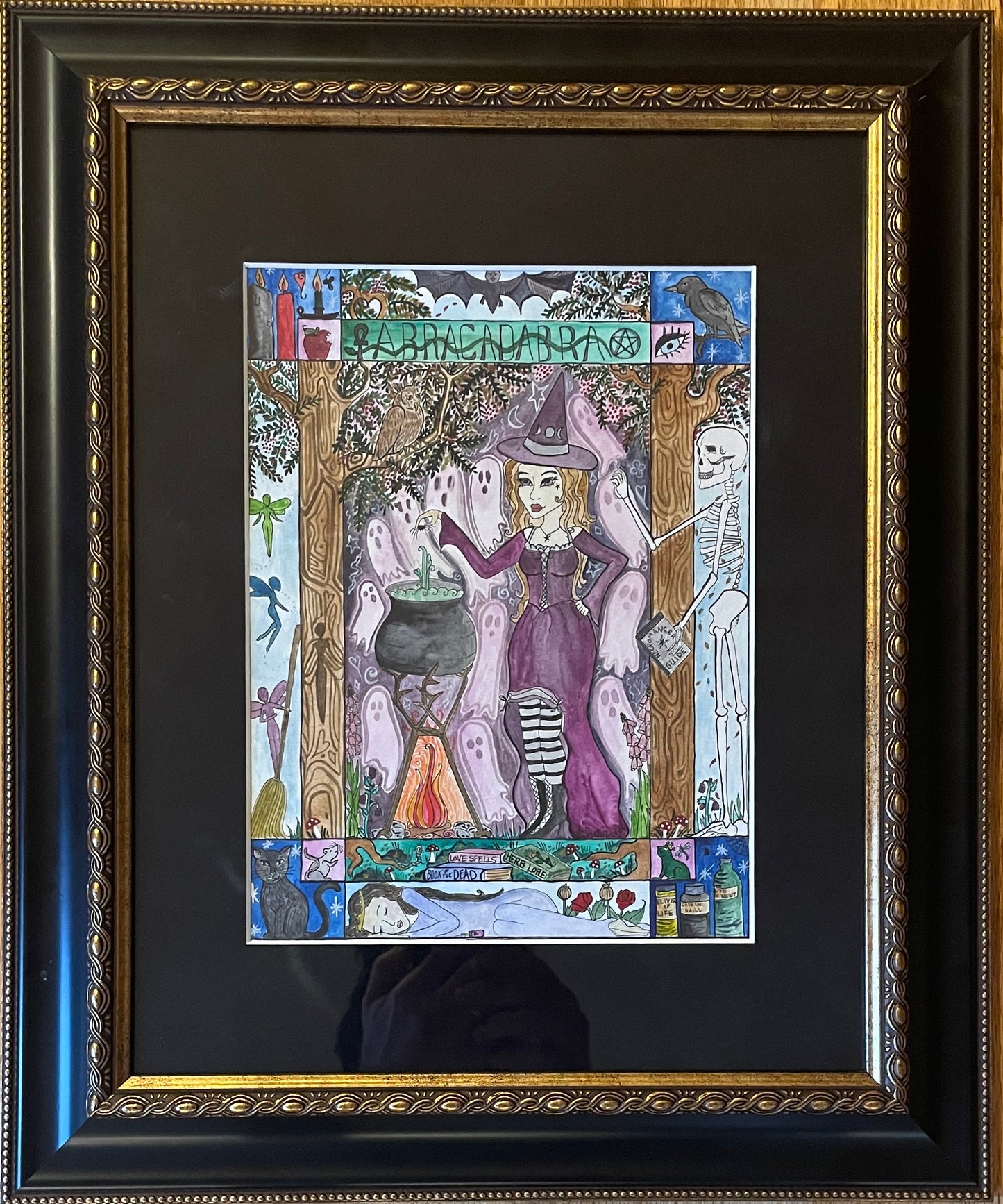 Abracadabra - Original Framed Watercolor
