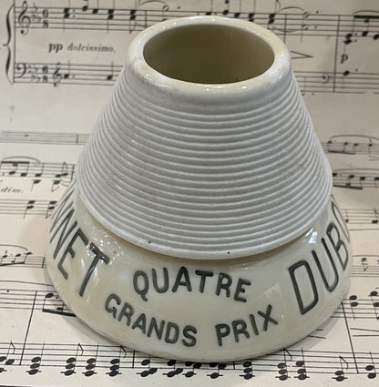 Antique French Advertising Match Striker Holder Dubonnet Ceramic Porcelain c1920