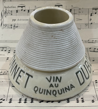 Antique French Advertising Match Striker Holder Dubonnet Ceramic Porcelain c1920