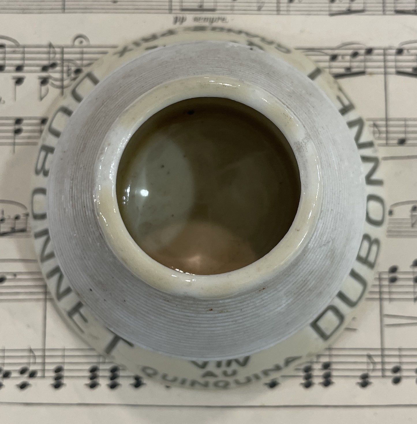 Antique French Advertising Match Striker Holder Dubonnet Ceramic Porcelain c1920