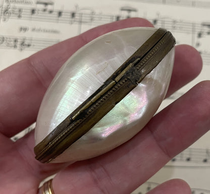 Rare Antique French Mother of Pearl Rosary Case Holder Box c1880