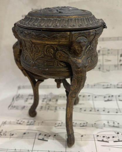 Rare Antique French Art Nouveau Jewelry Box Woman Sphinx c1900