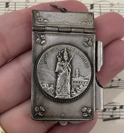 Antique French Art Nouveau Notre Dame de Laghet Dance Card c1910