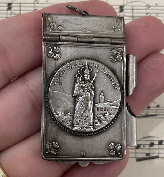 Antique French Art Nouveau Notre Dame de Laghet Dance Card c1910