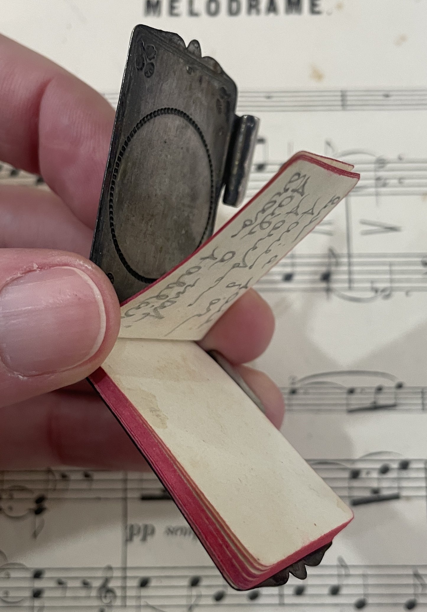 Antique French Art Nouveau Notre Dame de Laghet Dance Card c1910